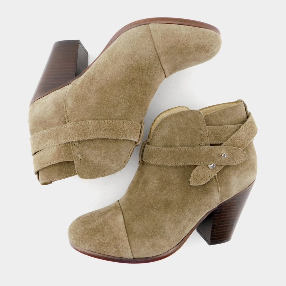 Unworn Rag&Bone Taupe Strap Block Heel Bootie 38.5 - image 5